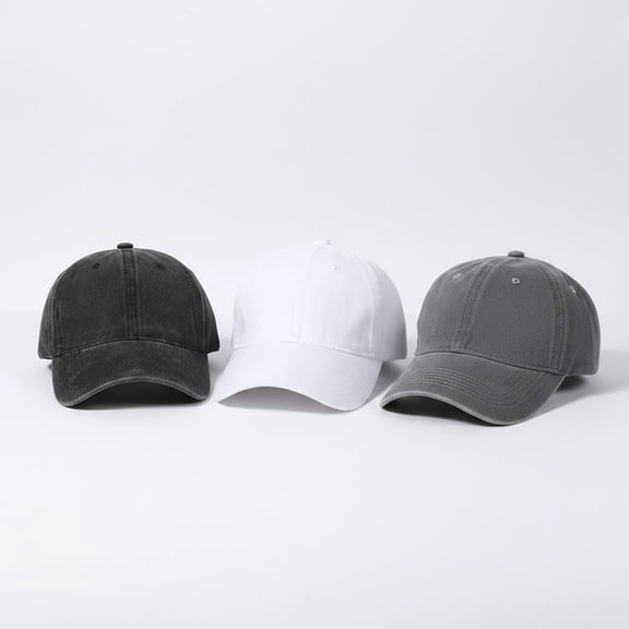 Women's & Men's 3-Pack Plain Baseball Caps - Solid Color Unisex Dad Hats for Casual Daily Wear, Soft Cotton Adjustable Sports Caps (Multi-Color Set)