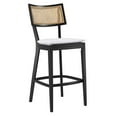 thumbnail image 3 of Counter Stool Chair, Set of 2, White Black, Wood, Bar Pub Cafe Bistro Dining Kitchen Hospitality Restaurant, Modern Contemporary HB36728, 3 of 10
