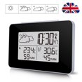 thumbnail image 2 of Wosthever Estación meteorológica, reloj profesional de temperatura para el hogar, termómetro Digital multifuncional, relojes, equipo, Detector Decoración del hogar Negro, 2 of 6