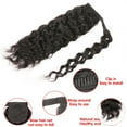 thumbnail image 2 of Wrap Around Ponytail Extensions Peruvian Natural Wave Ponytail Human Hair 12-26inch Remy Hair Clip In Curly Ponytail Hairpieces for Black Women, 2 of 7