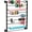 Black, variant on 9 Tier Wall Mounted Ribbon Organizer Metal Ribbon Holder Organizer Rack Wrapping Paper Storage for Sewing Craft Mesh Thread Tape Wreath Crochet Craft Room Flower Shop