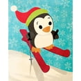 thumbnail image 2 of Josefina 15x18 Gold Ornate Wood Framed with Double Matting Museum Art Print Titled - Skiing Penguin, 2 of 4