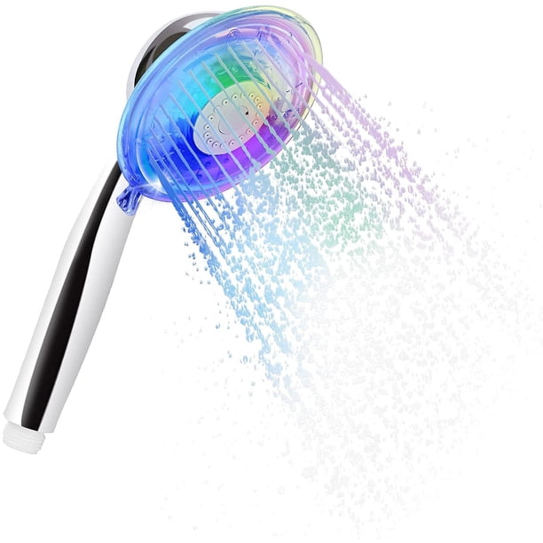 High Pressure Handheld Shower Head, Led Shower Head Water Save 7 Color ...