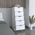 thumbnail image 4 of Miekor Furniture Basilea 5 Drawers Tall Dresser, Pull Out System -White B5A9193, 4 of 6