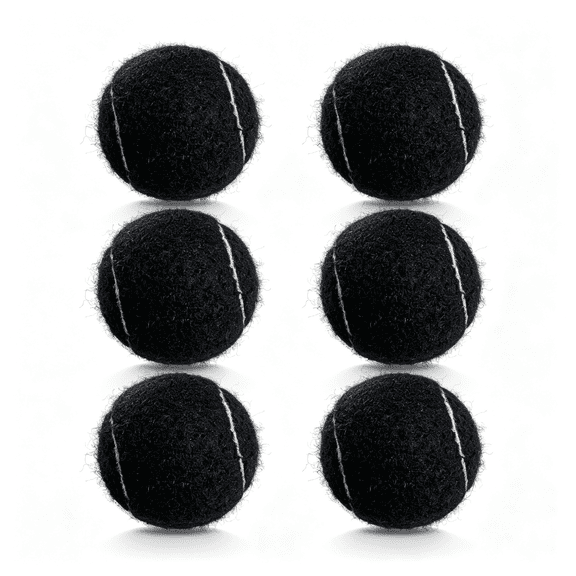 BESTSKY Tennis Balls, 6 Pack Advanced Training & Practice Tennis Balls for Beginners, High Visibility Pet Dog Playing Black Tennis Balls