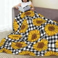thumbnail image 6 of Zufioo Sunflowers Fleece Blanket Queen Size,Plush Bed Blanket,Ultra Soft Throw Blanket,Plush Fuzzy Cozy Blanket Perfect for Bed,Couch-40"x30", 6 of 7