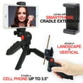 thumbnail image 3 of Vivitar Pistol Grip Portable Mini Tabletop Tripod for Video Vlog Stream Photography with Slip Resistant Grip, 3 of 12