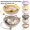 A004- Purple, variant on Cat Bed, Woven Rope Pet Bed, Kitten Bed, Round Pet Basket, Two-Tone Breathable Cotton Rope Cat Sleeping Mat with Cute Cat Ear Rim, Diameter 35Cm, Non-Slip Indoor Cat Bed Suitable