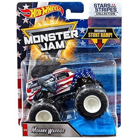 Hot Wheels Monster Jam 2018 Stars and Stripes Mohawk Warrior 1:64 Scale
