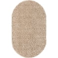 thumbnail image 1 of Unique Loom Davos Shag Soft & Cozy Area Rug 7' 10 x 10' Oval Linen, 1 of 2