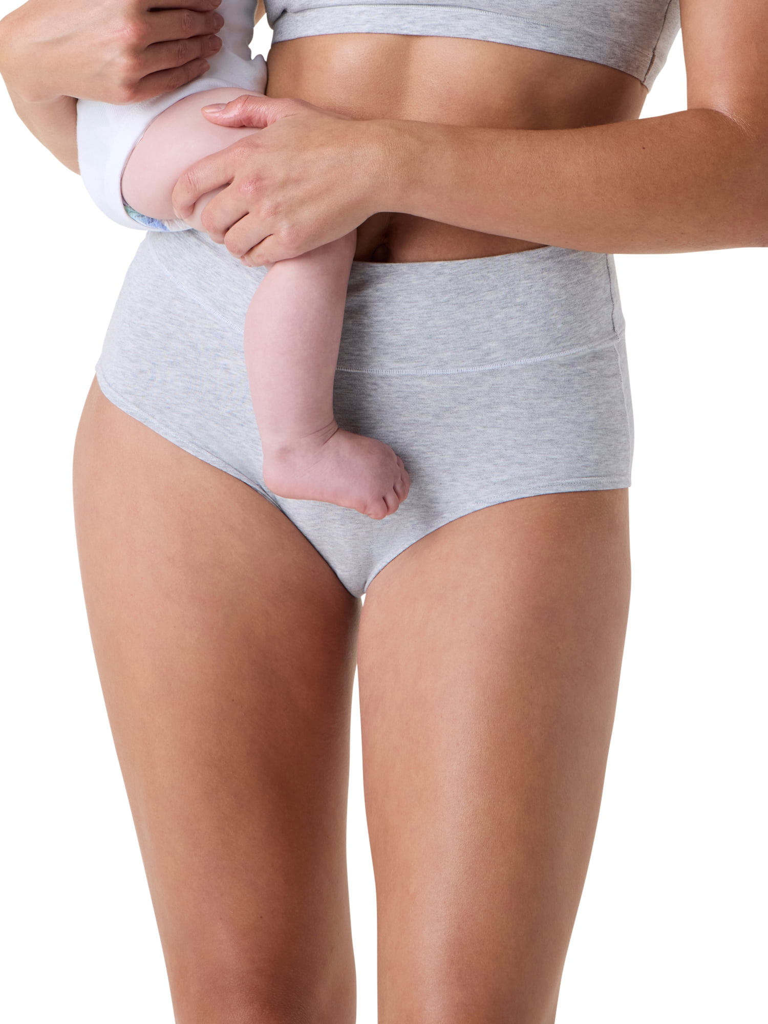 Ingrid & Isabel For Every Belly Women's Maternity Cotton Jersey C-Section Brief Panties, 3-Pack, Sizes S-XXXL