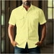 thumbnail image 5 of Yaoyar Mens Summer Vintage Turndown Collar Shirts Short Sleeve Casual Button Down Shirt Beach Vacation Tops, 5 of 6