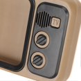 thumbnail image 1 of TV Style Phone Holder Retro Scratch Resistant Decorative Desktop Mobile Phone Stand for Home Dorm Coffee Color, 1 of 4
