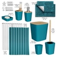 thumbnail image 2 of Set de accesorios de baño Clara Clark Teal con cortina de ducha, 2 of 9