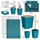thumbnail image 2 of Set de accesorios de baño Clara Clark Teal con cortina de ducha, 2 of 9
