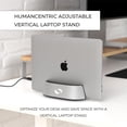 thumbnail image 2 of Soporte vertical para portátil HumanCentric de aluminio plateado, 2 of 7
