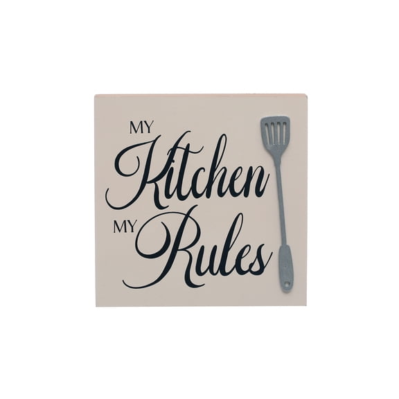 7”; My Kitchen, My Rules Tabletop Sign by Ashland®, Fall Décor