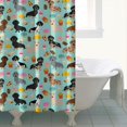 thumbnail image 4 of Dachshund Dog and Pizza Shower Curtain 72"x84" ,Bathroom Decorative Shower Curtains Set with 12 Hooks,Modern Waterproof Washable Shower Curtain, 4 of 6