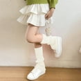 thumbnail image 3 of Avrntaa Fall Leg Warmers for Girls- Soft Trendy Ribbed Knit Calf Accessories - Cute Ruffle Leg Sleeves for Party, 3 of 8