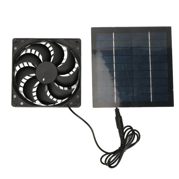 Ventilateur de panneau solaire - 5W écologique à faible bruit de chenil ventilateur de panneau solaire compact portable kit de ventilateur de panneau solaire pour animal de compagnie poulailler poulai