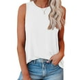 thumbnail image 2 of IROINNID Womens Summer Tank Tops Sleeveless Solid Color Light Loose Ventilation T-Shirt Under 10$, 2 of 2