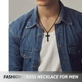 thumbnail image 2 of Cross Necklace for Men, Valentines Day Birthday Christmas Gifts for Son Grandson Nephew Brother Boyfriend Mens, 2 of 7