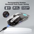 thumbnail image 4 of Ratón inalámbrico transparente Vxeei recargable Bluetooth 5.1, 4 of 7
