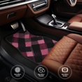 thumbnail image 6 of Crystal Fleece Car Floor Mats Set Of Four - Bottom Injection Molded For Easy Installation To Prevent Interior Contamination Suitable For Most Cars Argyle Plaid Darkorchid_3, 6 of 7