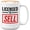 Licensed to sell White, variant on Writer Coffee Mug 15oz White - today forecast 100% - Author Poet Coffee Addict Novelist Sarcasm Journalist Publisher