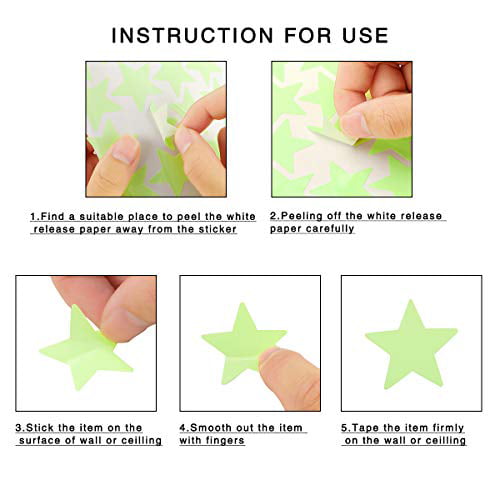 Stars Wall Stickers 723pcs 3D Dots Stars Shooting Star and Details about    Glow in The Dark 