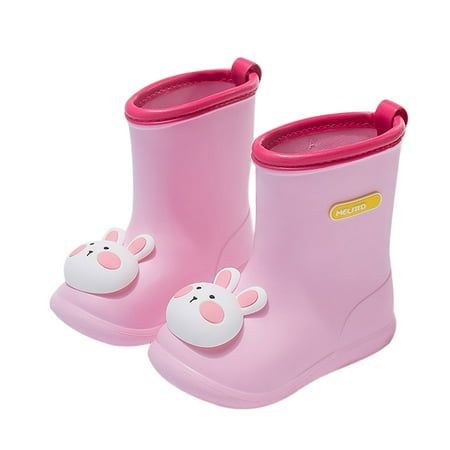 

Honeeladyy Toddler Kid Shoes Children Waterproof Rain Shoes Fashion Cartoon Dinosaur Jelly Color Cotton Cover Pink Sales Online