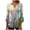 #01 Green, variant on Women's Buttons Up Shirts 3/4 Length Sleeve Blouses Tops Vintage Floral Printed Tunic Tops Casual V Neck T-Shirt Summer Slim Pullover Top