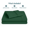 thumbnail image 3 of Bare Home Premium 1800 Collection 3-Piece Bed Sheet Set, Twin, Forest Green, 3 of 11