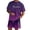 Dark Purple, variant on Men's 2-Piece California Gradient T-Shirt & Shorts Set – Short Sleeve Crew Neck Tee with Drawstring Quarter Pants – Casual Summer Beach Outfit for Vacation & Daily Wear – Sizes XXS-XXXXXXL