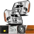 thumbnail image 4 of Genrics GM2502254 GM2503254 Chrome Headlight Assembly Left and Right Side Replacement for 2005-2009 Equinox with Amber Corner Headlamp 15888058, 15888059, 4 of 5