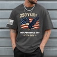 thumbnail image 2 of KPOPLK Men's 250th Anniversary USA Shirt Casual 250 Years Of Freedom T Shirt Short Sleeve Tshirts Patriotic Shirts Tops（Dark GrayL）, 2 of 5