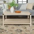 thumbnail image 5 of Walker Edison Magnolia Metal X Coffee Table, White Oak, 5 of 6