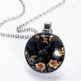 thumbnail image 2 of Bats Glass Circular Pendant Necklace - Elegant Jewelry for Women, 2 of 5