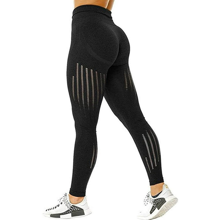 COMFREE Womens Yoga Pants Seamless High Waist Butt Lifting Squat Proof  Workout Tummy Control Compression Leggings 