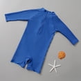 thumbnail image 7 of Shadoumai Boys UPF 50+ Long Sleeve Rash Guard Zip Front Swimsuits 2 Piece Bathing Suit Boyshorts Swimwear for 8-14 Years,Baby Boys Swimsuit,Boy Swimsuit Size 6, 7 of 7