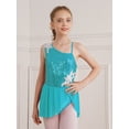 thumbnail image 6 of iiniim Kids Girls Shiny Sleeveless Ice Skating Dress Gymnastic Leotard Performance Ballet Dancewear Green 10, 6 of 7