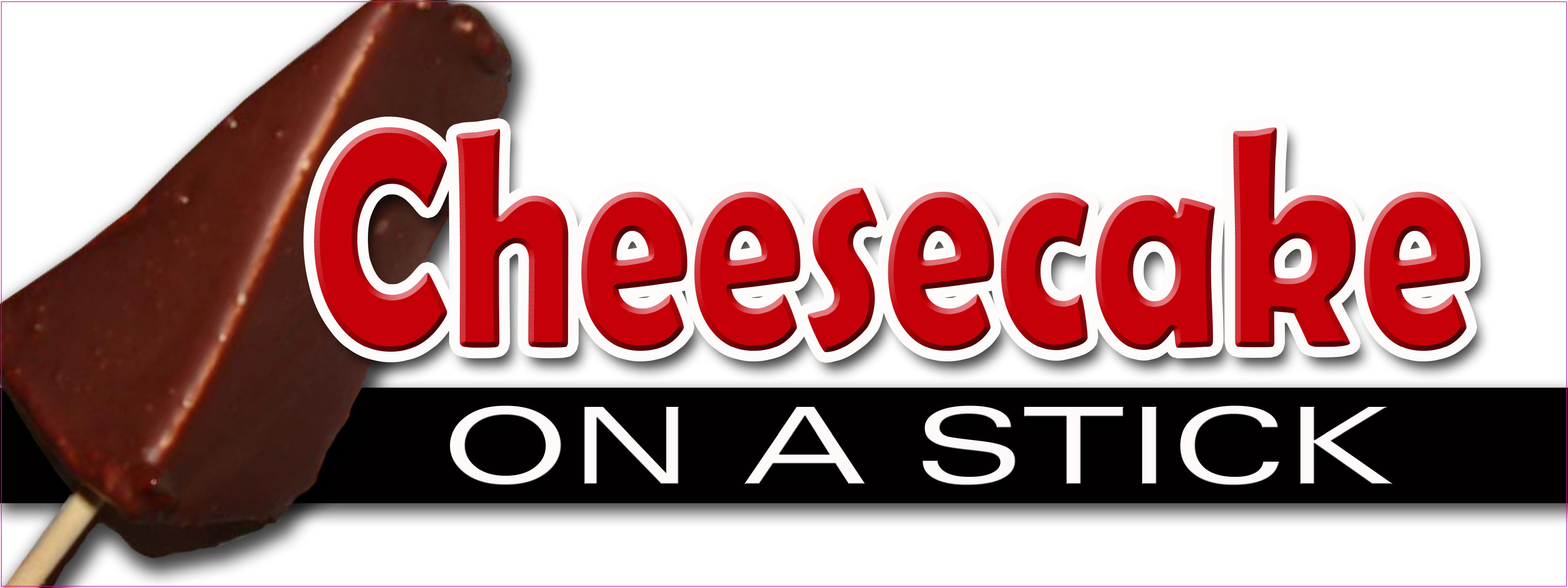 Cheesecake Chocolate Dipped DECAL Concession Food Truck Sticker Choose a Size 