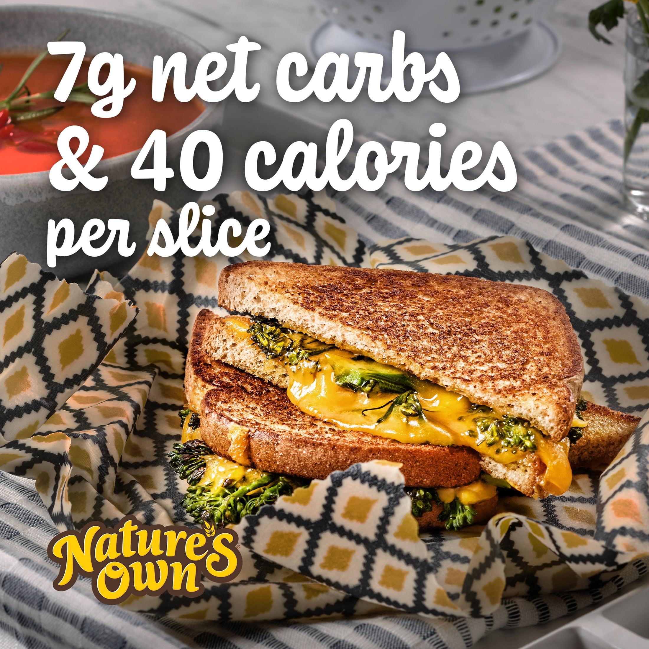 Nature’s Own Life Honey Wheat, 40 Calories per Slice Keto Friendly Sandwich Loaf Bread, 16 oz Loaf