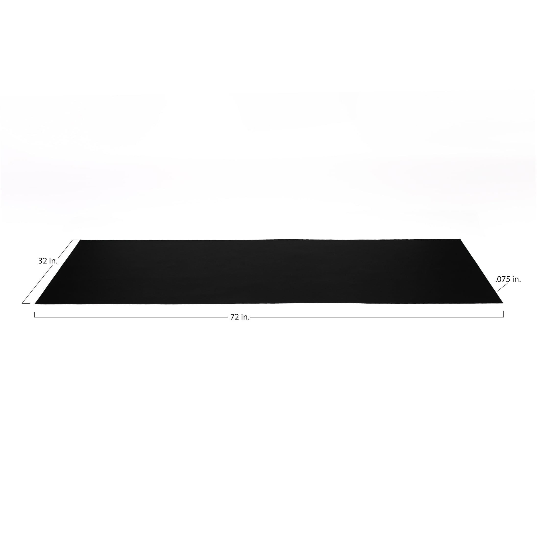 G-Floor 32" x 72" Vinyl Black Exercise Equipment Mat Protective Flooring 16sqf
