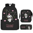 thumbnail image 4 of Kuromi Anime Backpack Set 3 Pieces with Lunch Bag and Pencil Case for Women Men, Fashion Daypack, Classic High Backpack for Teens, Travel Laptop Backpacks, 4 of 8