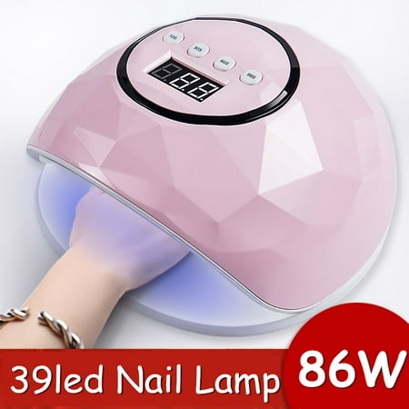 80/86W Professional LED UV Nail Dryer Lamp LCD Digital Display 4 Time Setting Mode Gel Polish Light 36/39Pcs LED Bulbs Nail Art Machine For Hands/Feet US