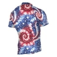 thumbnail image 2 of joogoo Swirl Tie Dye Stars Pattern Men's Cycling Jerseys Mountain Bike Short Sleeve Tops 3XL, 2 of 7