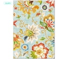 thumbnail image 5 of Christmas Door Mat Indoor Entrance 2x3 Rug – Washable Boho Floral Entry Rug, Small Area Rug Non-Slip Low Pile Throw Rugs for Entryway, Kitchen, Front Door, Kids Room (2x3ft,Sky Blue), 5 of 5