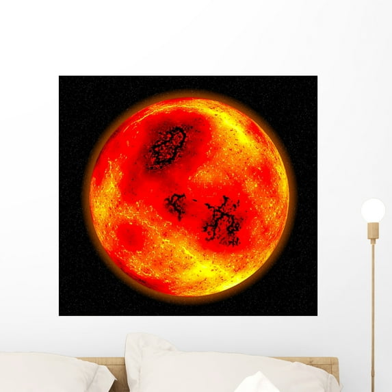 Fire Planet Wall Mural by Wallmonkeys Peel and Stick Graphic (24 in W x 22 in H) WM84456