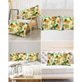 thumbnail image 6 of Hokiten Pillow Cases Queen Size Set of 2, Couch Pillow Covers, Summer Flowers Satin Pillowcases with Zipper for Hair/Skin, Pillow Protector Cover, Orange Botanical Florals Green Leaves 20x30 Inches, 6 of 6